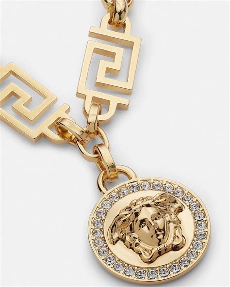 Versace: Gold 'La Medusa Greca' Bracelet 